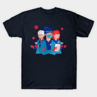 Team of Doctors against coronavirus T-Shirt